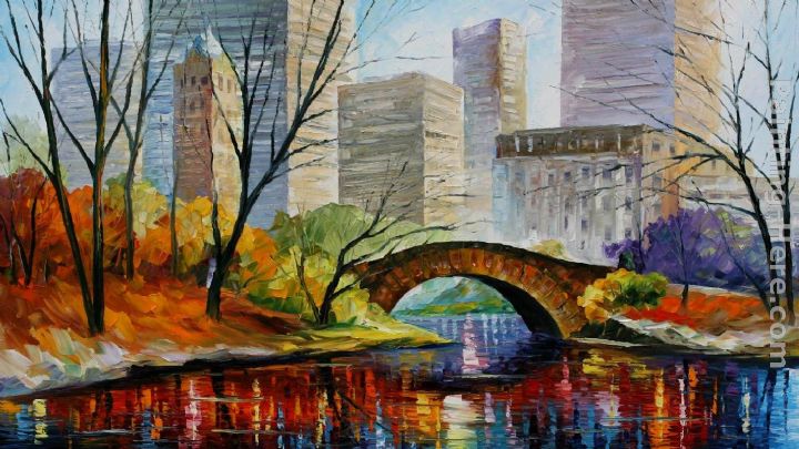 CENTRAL PARK NEW YORK painting - Leonid Afremov CENTRAL PARK NEW YORK art painting